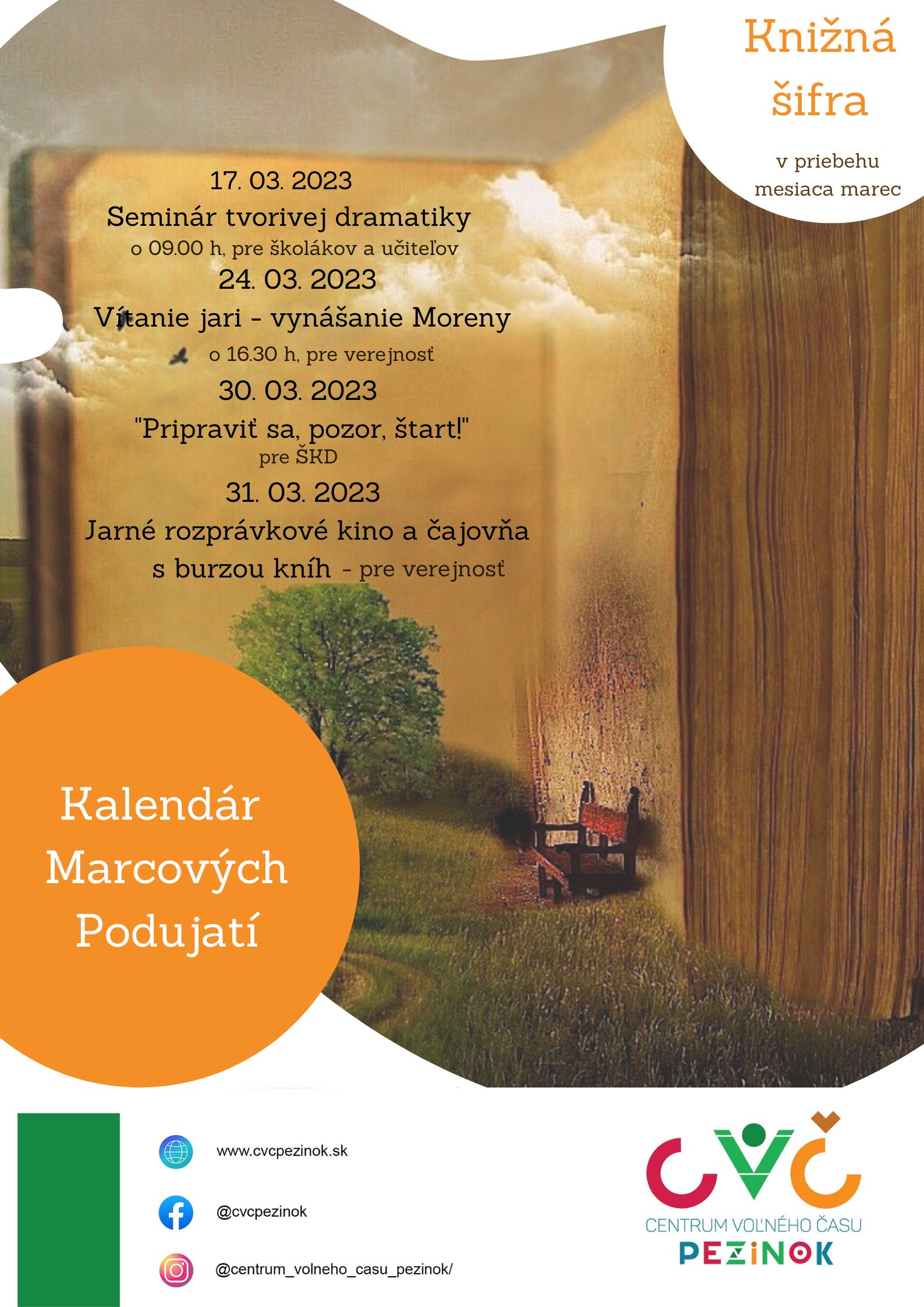 Kalendár podujatí CVČ - marec