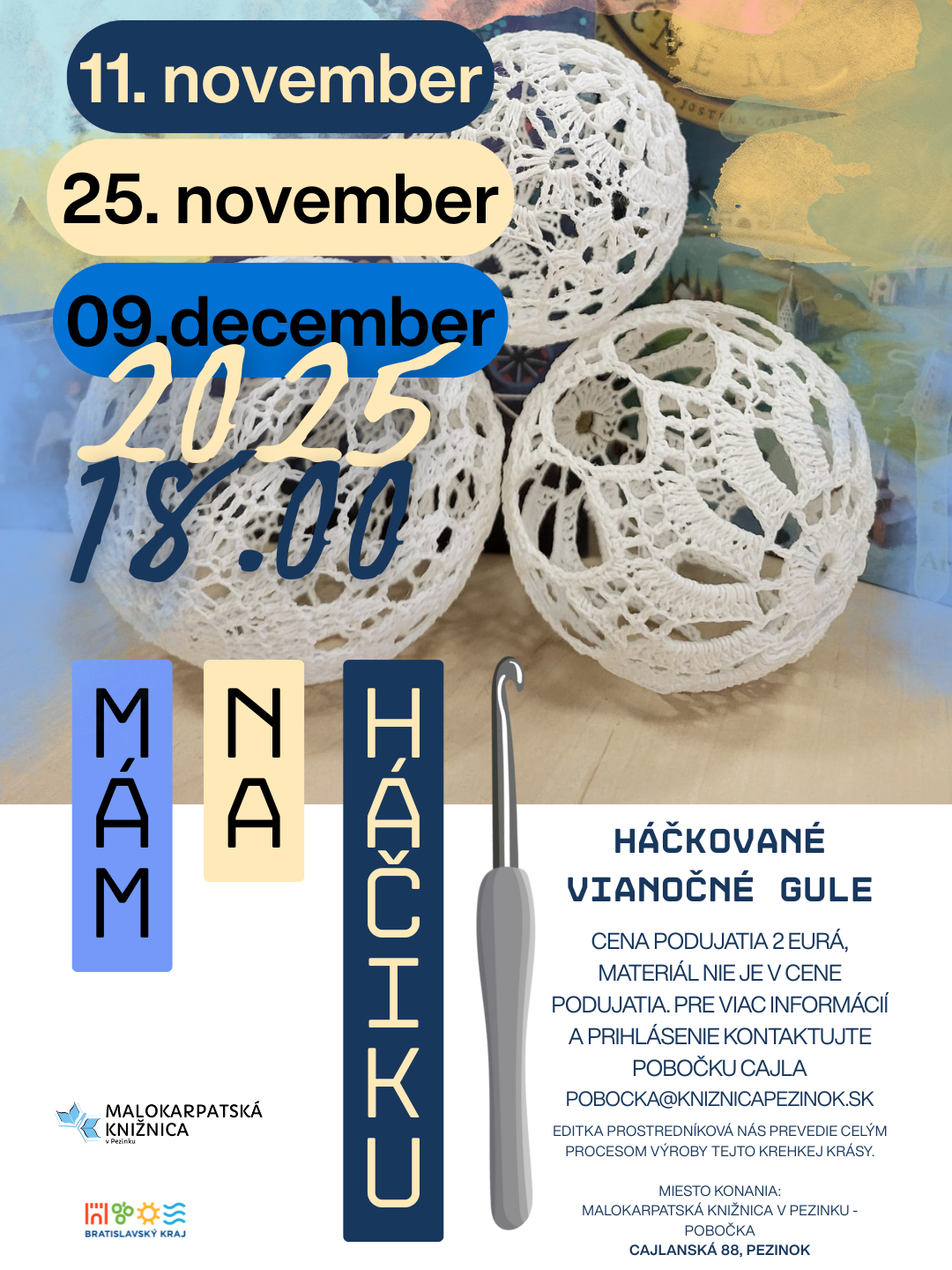 Háčkované vianočné gule