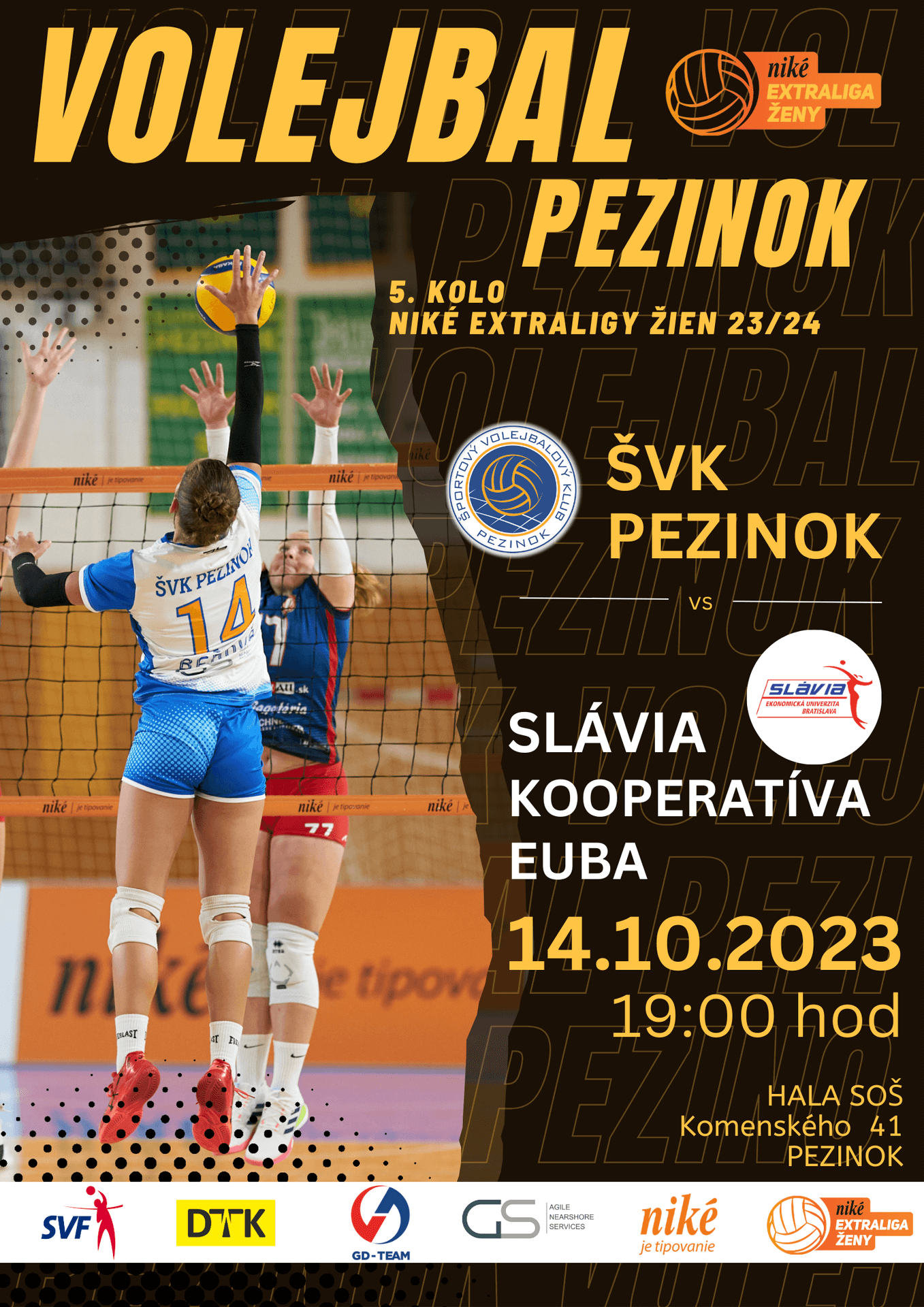 Volejbal Pezinok 5. kolo Extraliga žien