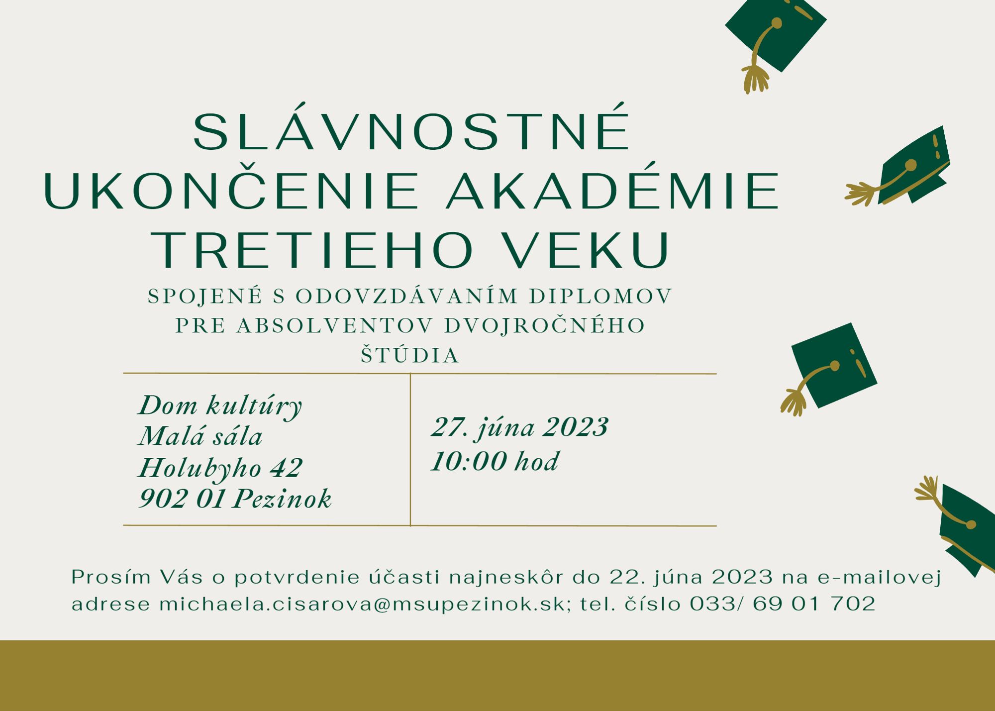 Slávnostné ukončenie Akadémie tretieho veku