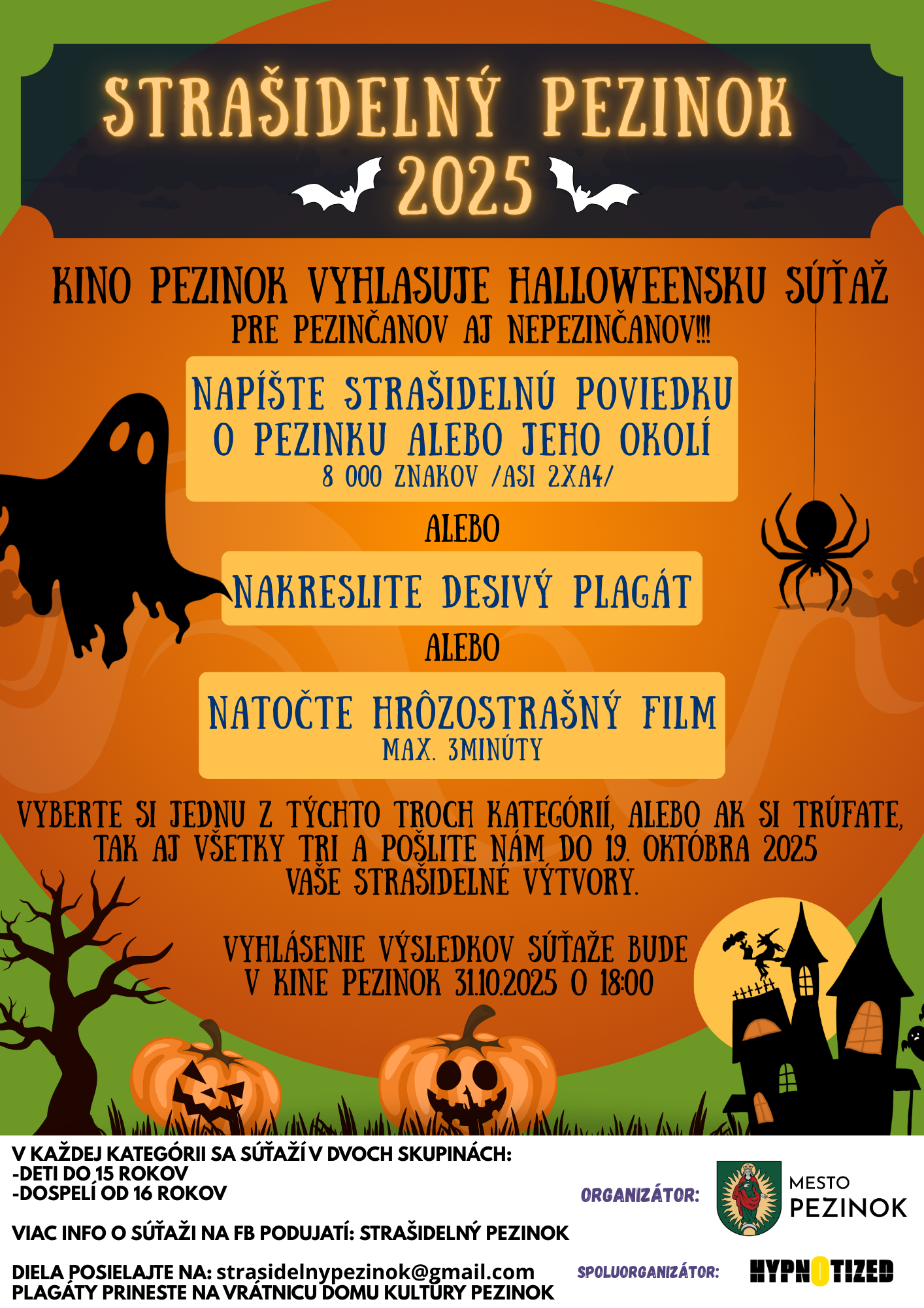 Súťaž - Strašidelný Pezinok 2025