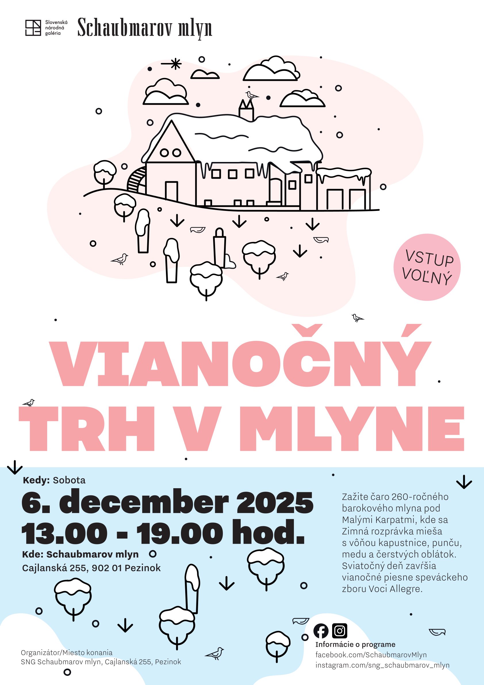Vianočný trh v mlyne