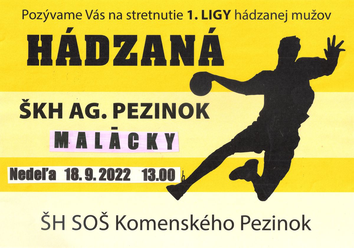 Hádzaná: ŠKH AG. Pezinok - Malacky