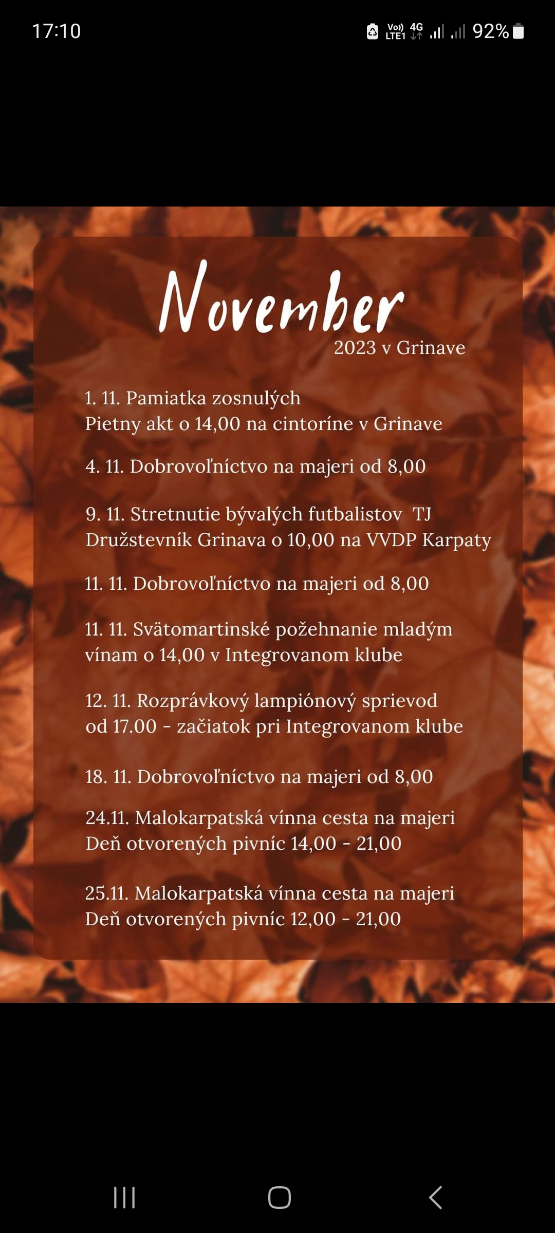 November v Grinave 2023