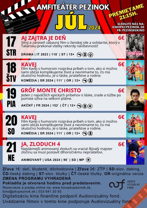 Program kina amfiteáter