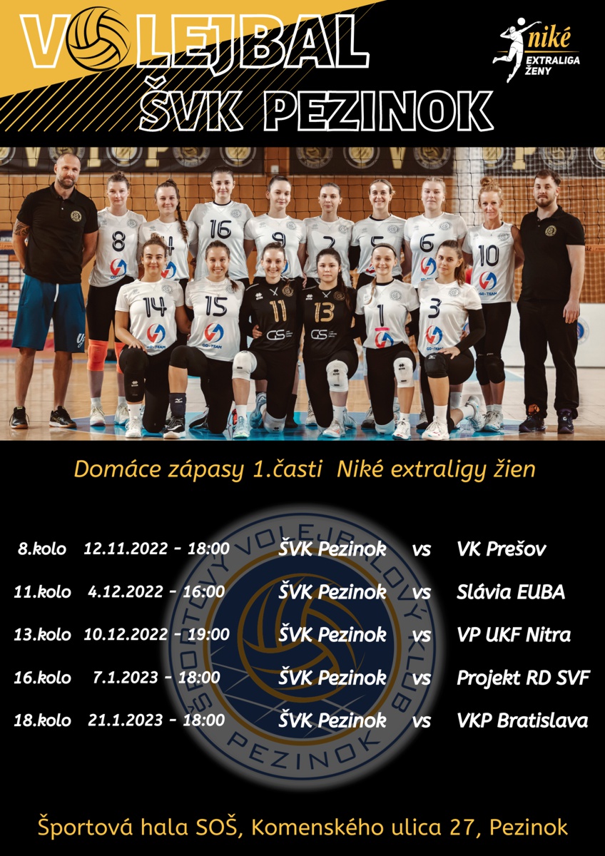 Volejbal: ŠVK Pezinok vs VK Prešov