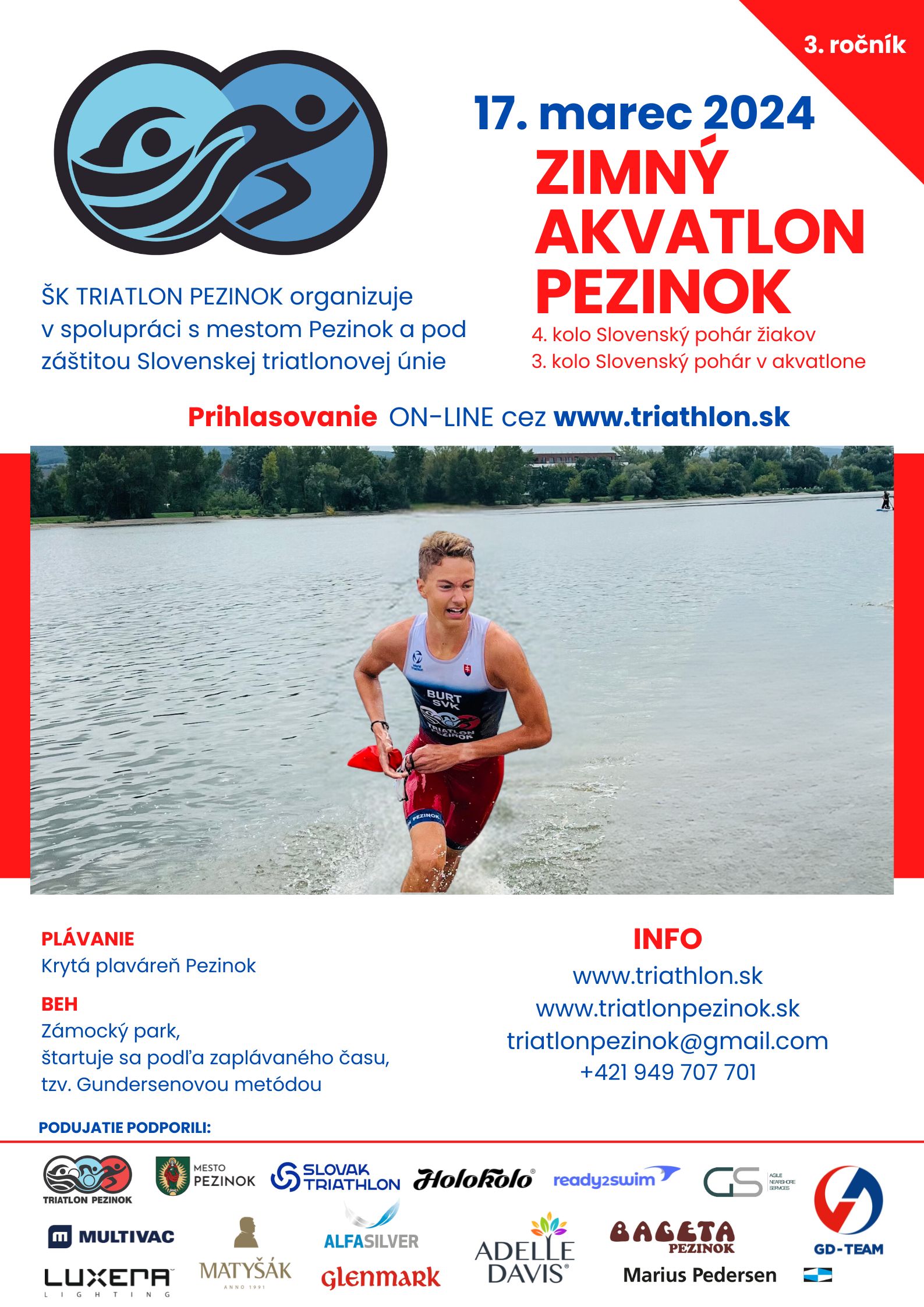 Zimný akvatlon Pezinok 2024
