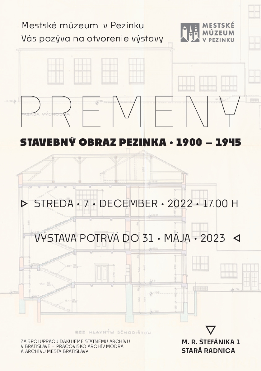 Premeny - Stavebný obraz Pezinka 1900-1945