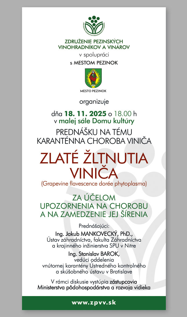 Prednáška: Zlaté žltnutia viniča