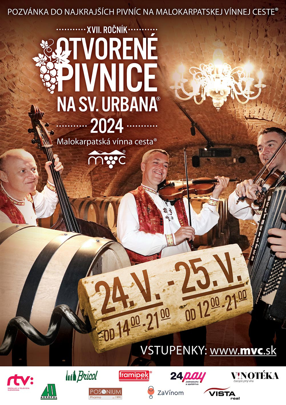 Otvorené pivnice na sv. Urbana 2024
