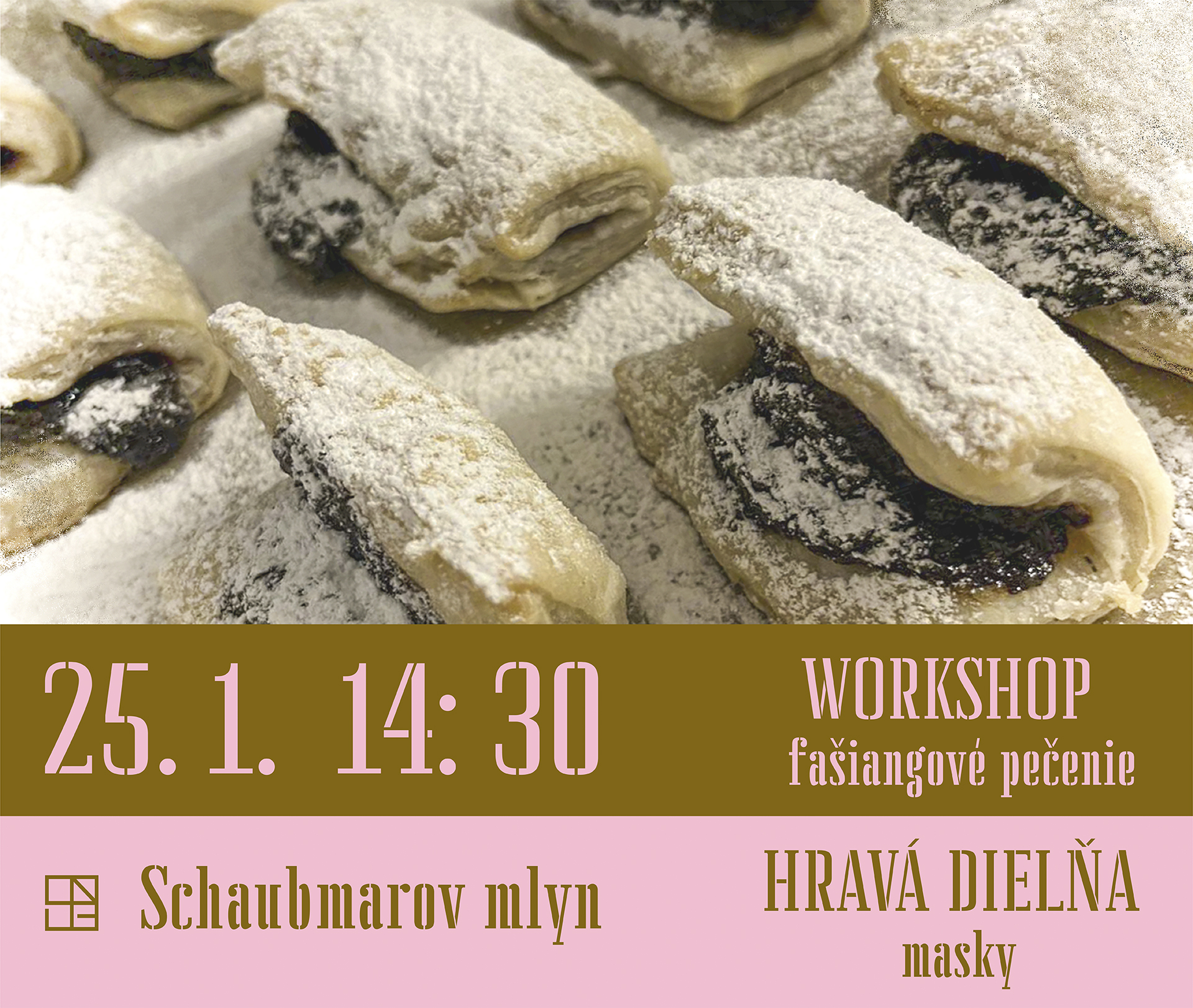 Workshop: Fašiangové pečenie + Hravá dielňa: Masky