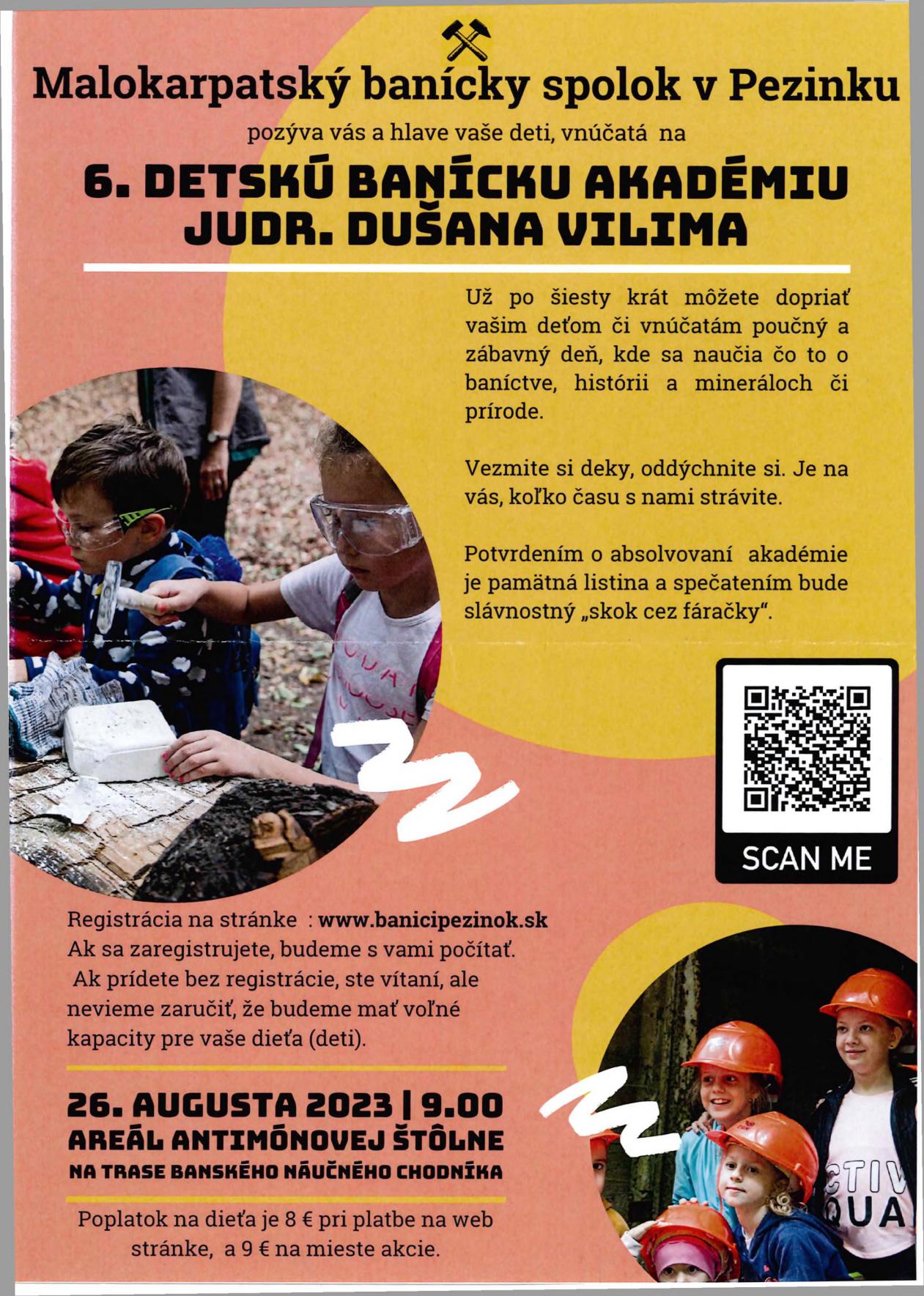 Detská banícka akadémia – VI. ročník detskej baníckej akadémie JUDr. Dušana Vilíma