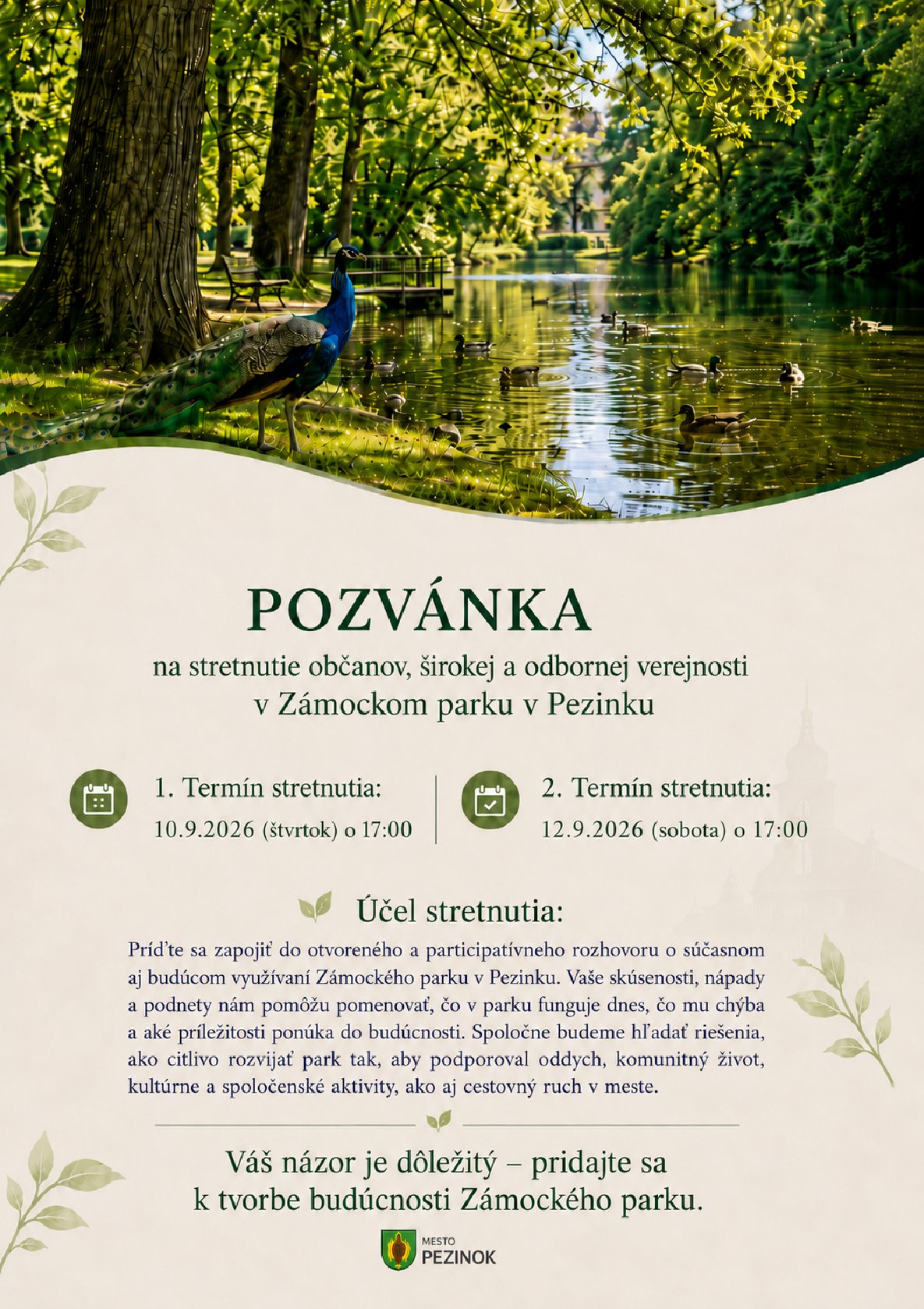 Stretnutie občanov v Zámockom parku