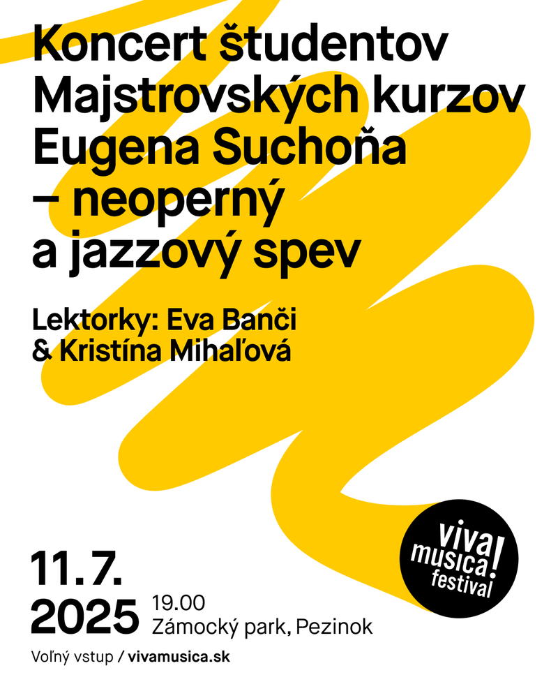 Koncert študentov Majstrovských kurzov Eugena Suchoňa - neoperný a jazzový spev
