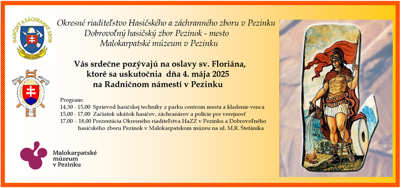 Hasičský majáles Pezinok 2025 - Oslavy sv. Floriána