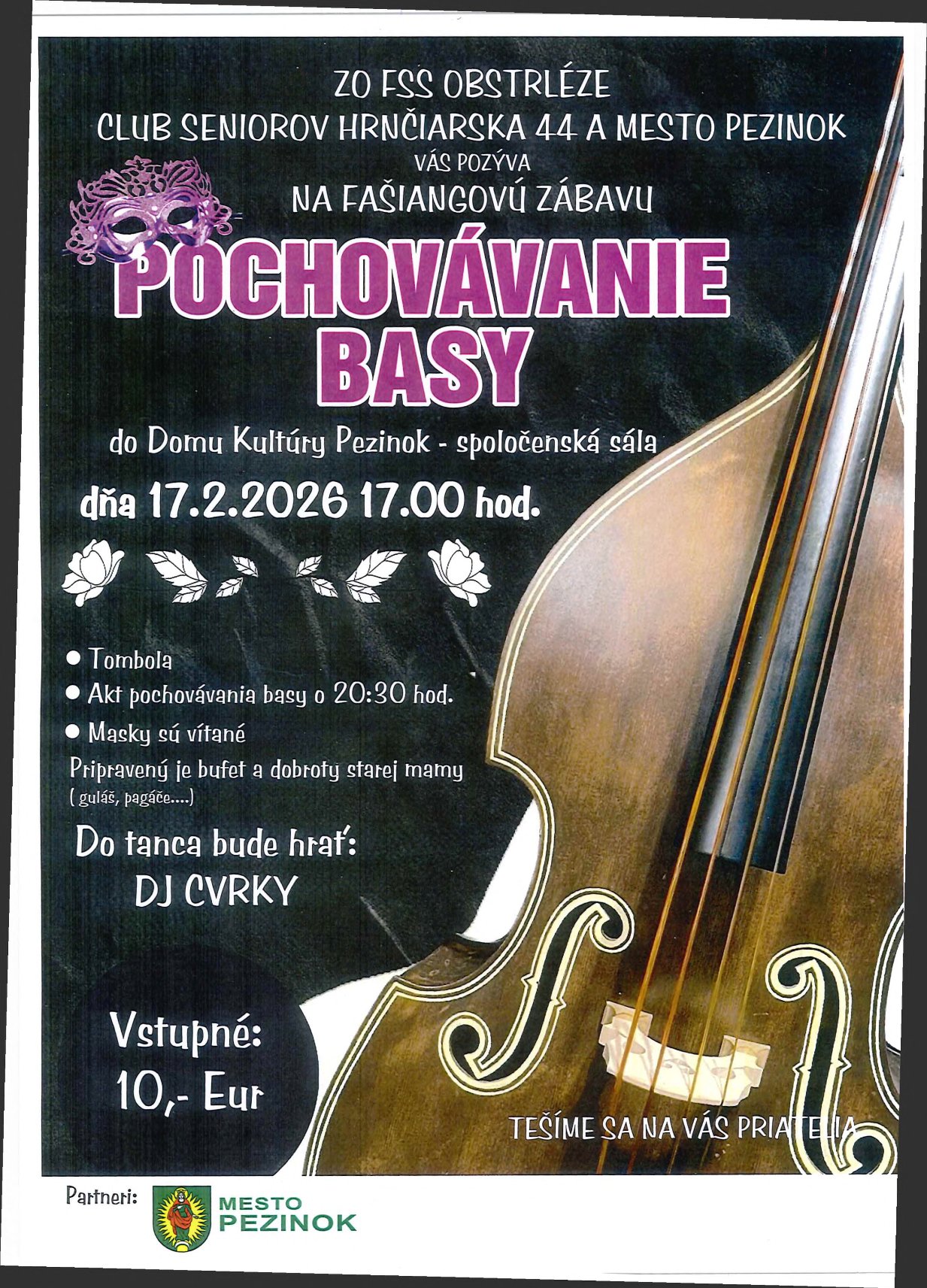 Fašiangová zábava - Pochovávanie basy