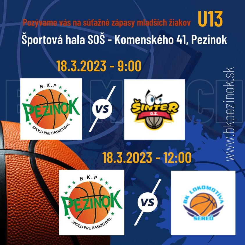 Basketbalové zápasy U13