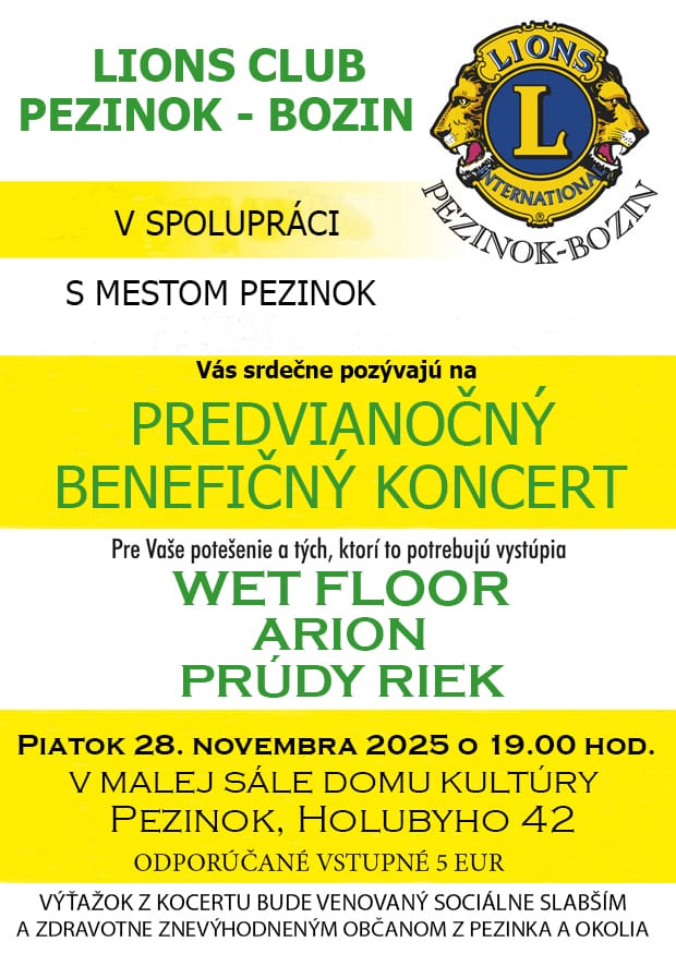 Predvianočný benefičný koncert 
