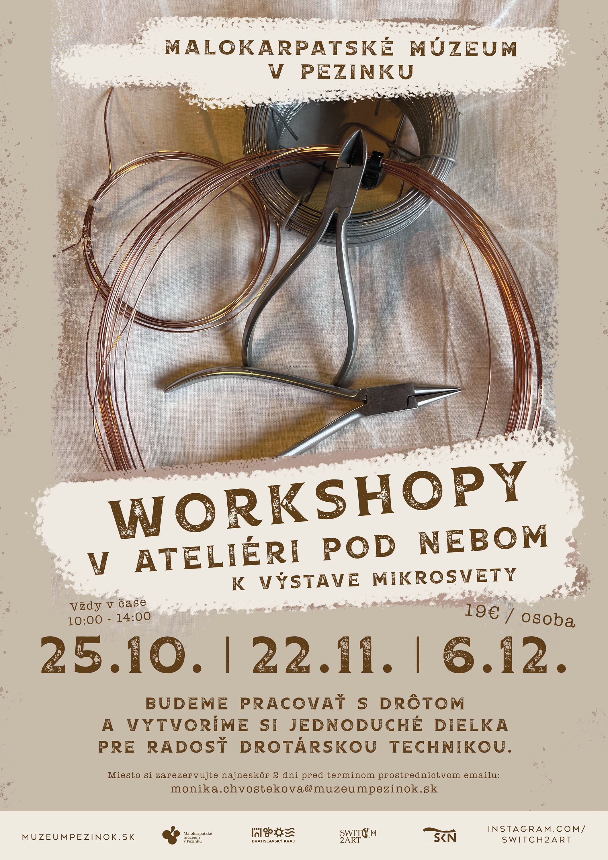 Workshopy v ateliéry pod nebom k výstave Mikrosvety