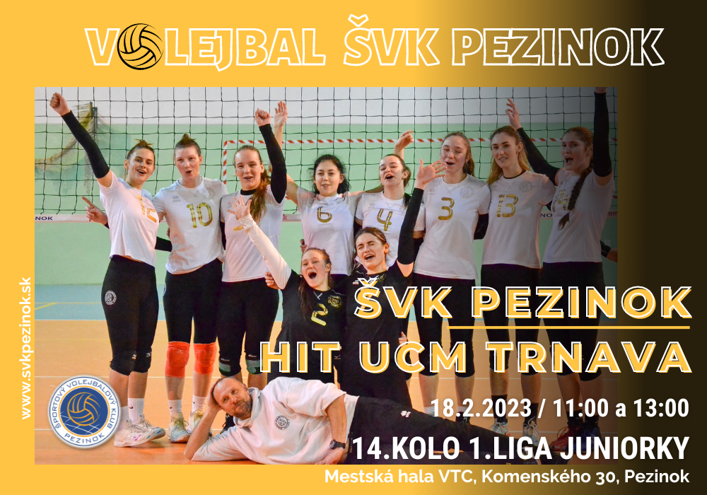 Volejbal ŠVK Pezinok - HIT UCM Trnava