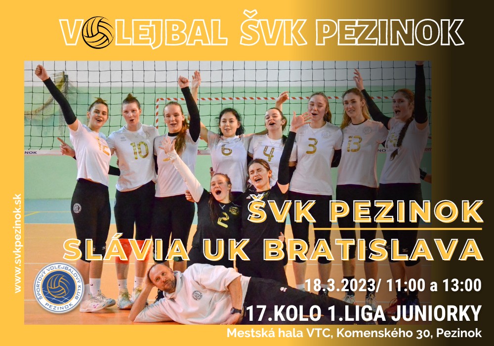 Volejbal: ŠVK Pezinok - Slávia UK Bratislava