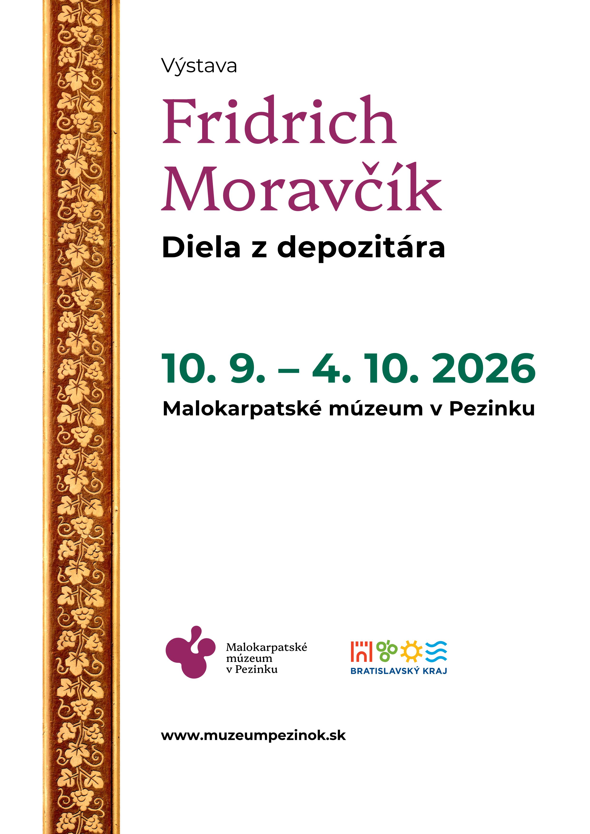 Plagát: Výstava Fridrich Moravčík