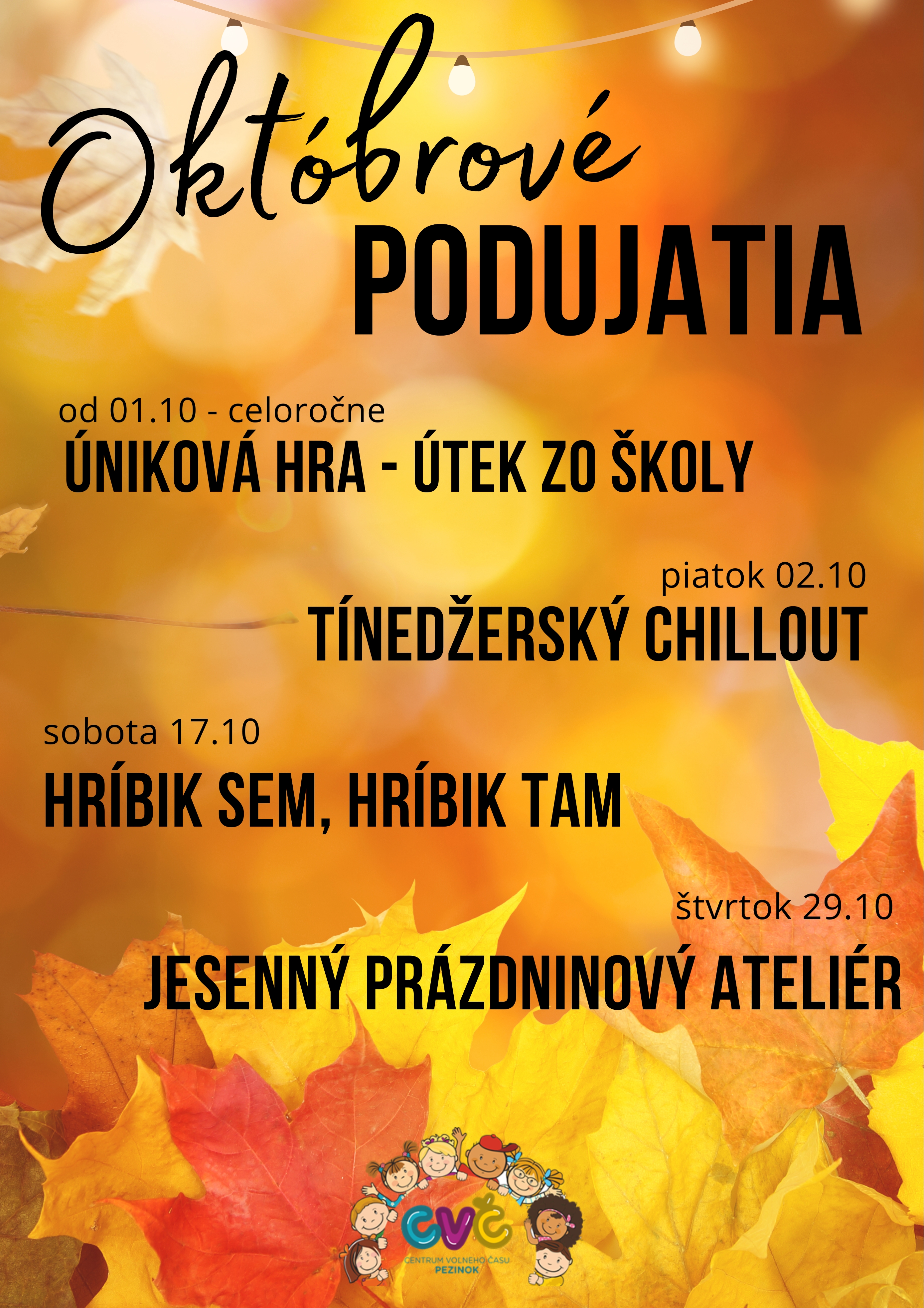 Plagát: Jesenný prázdninový ateliér