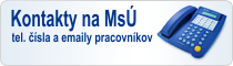 Kontakty na pracovníkov Mestského úradu
